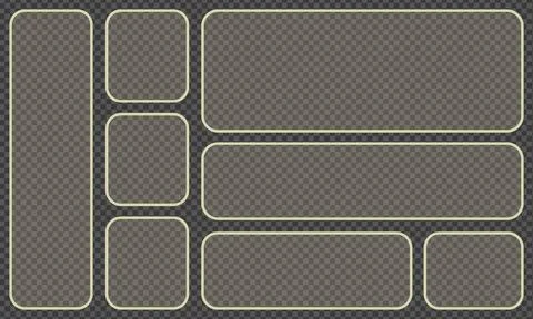Modern-wireframe-layout-template-rounded-rectangle-boxes Stock Illustration