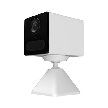 Modern wireless cctv camera white background Stock Photos