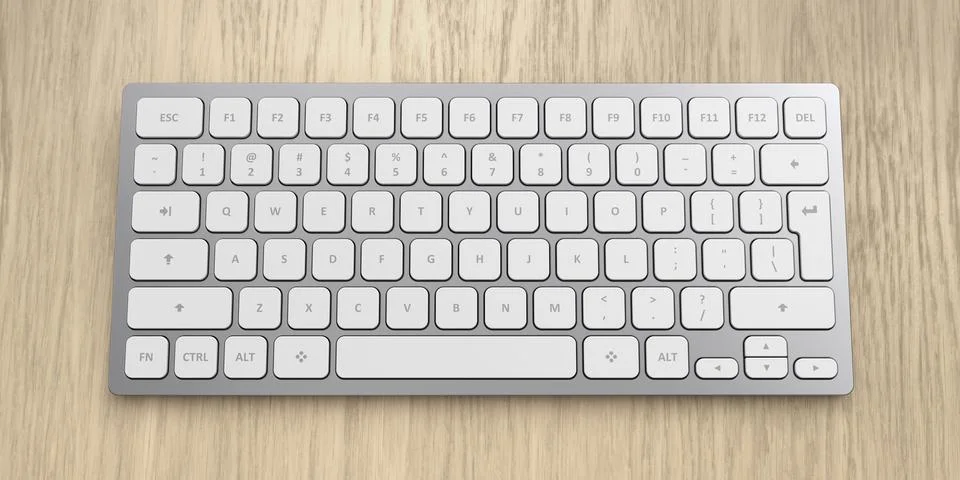 Modern wireless computer keyboard Stock Illustration