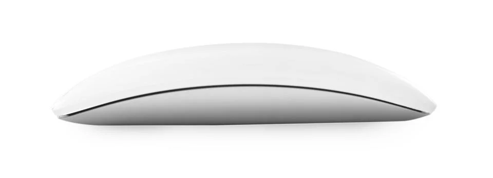 Modern wireless computer mouse isolated on white Stock Photos