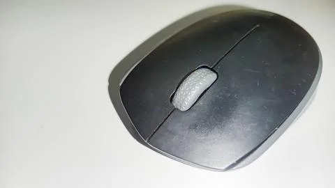 Modern wireless computer mouse isolated on white background Stock Photos