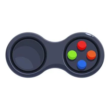 Modern wireless gamepad controller with colorful buttons for gaming Stock Illustration