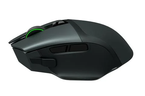 Modern wireless gaming computer mouse isolated on white background Stock Illustration