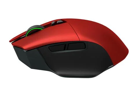 Modern wireless gaming computer mouse isolated on white background 스톡 일러스트