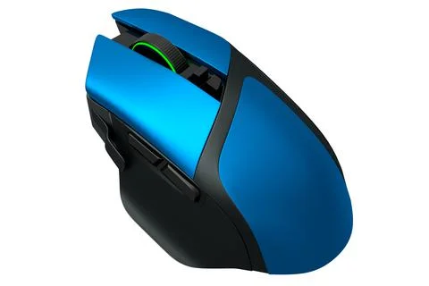 Modern wireless gaming computer mouse isolated on white background Stock Illustration