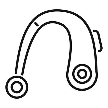 Modern wireless headset connecting wirelessly with a smartphone Stock Illustration