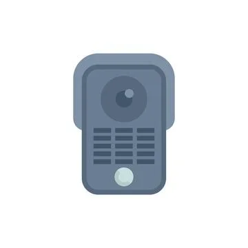Modern wireless intercom system displaying security camera footage Stock Illustration