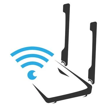 Modern Wireless Internet Wifi Router 스톡 일러스트