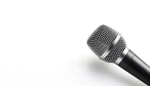 Modern Wireless Microphone, mike or mic is a transducer that convert the ai.. Stock Photos
