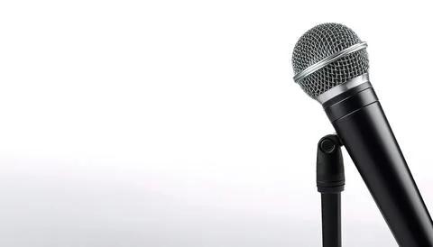 Modern Wireless Microphone, mike or mic is a transducer that convert the ai.. Stock Photos