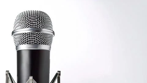 Modern Wireless Microphone, mike or mic is a transducer that convert the ai.. Stock Photos