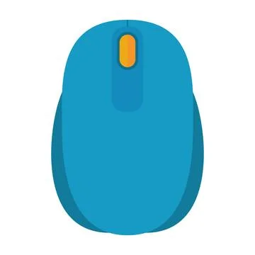Modern Wireless Mouse. Top View. Vector Illustration Illustrazione stock