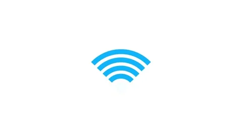 Modern Wireless Network Signal Icon Design Stock Footage 332183861