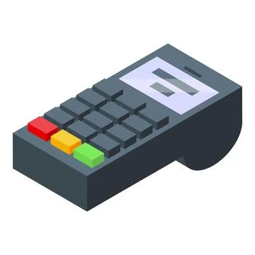 Modern wireless pos terminal accepting contactless payment Illustrazione stock