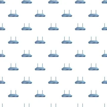 Modern wireless router network connectivity seamless pattern Stockillustratie