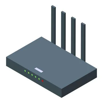 Modern wireless router providing reliable internet connectivity Stock Illustration