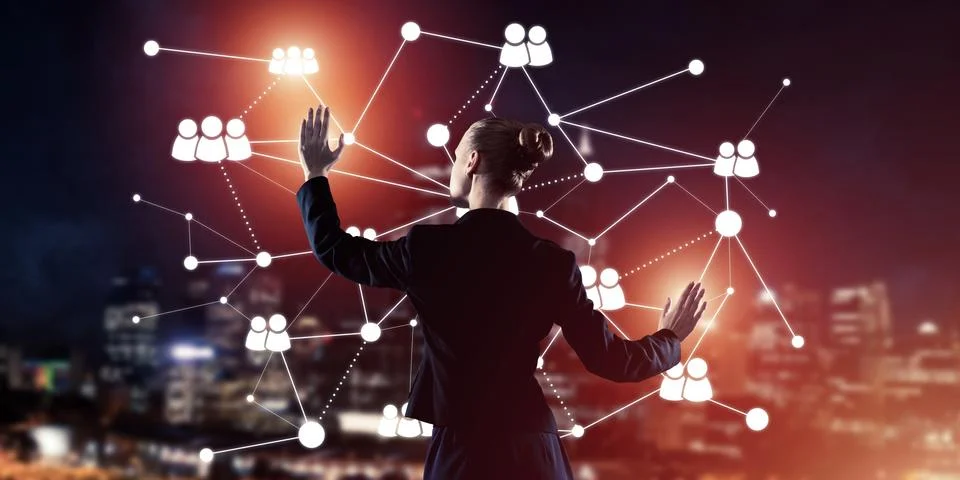 Modern wireless technologies and networking as tool for effectiv Stock Photos