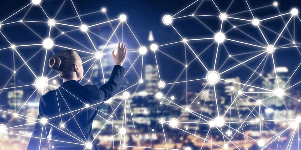 Modern wireless technologies and networking as tool for effectiv Stock Photos