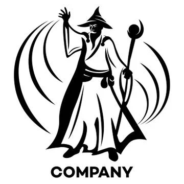 Modern Wizard logo Stock Illustration