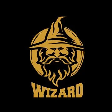 Modern wizard logo. Vector illustration Stock Illustration