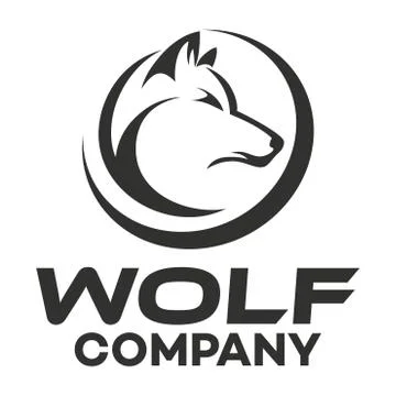 Modern wolf logo Stock Illustration