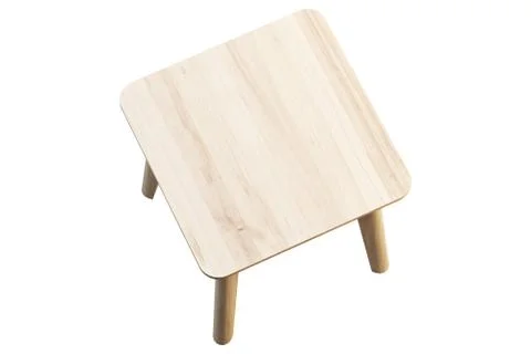 Modern wood rectangular coffee table. 3d render. Stock Illustration