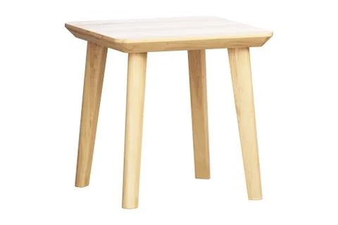 Modern wood rectangular coffee table. 3d render. Stock Illustration