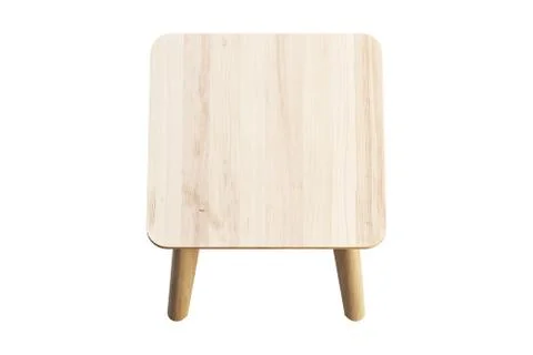 Modern wood rectangular coffee table. 3d render. Stock Illustration