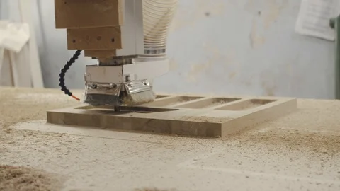 Modern woodworking machine with CNC, 스톡 동영상 105008924