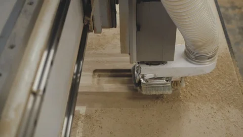 Modern woodworking machine with CNC, Stockbeeldmateriaal 105009283