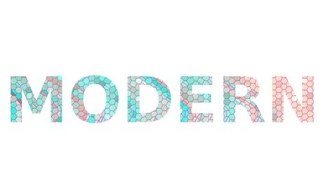 MODERN Word text design image stock Stock Illustration
