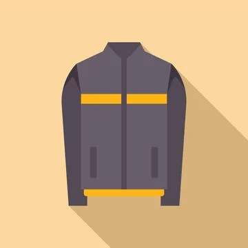Modern worker jacket with collar and zipper keeping you warm in flat design Stock Illustration