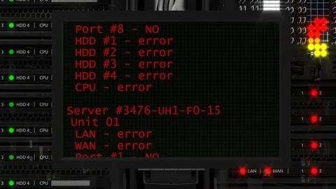 Modern working server room Video stock 88857743
