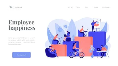 Modern workplace concept landing page Stock Illustration
