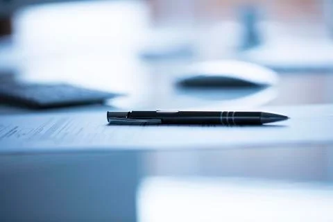 Modern workplace Stock Photos