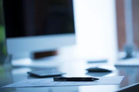 Modern workplace Stock Photos