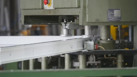 Modern workshop for production plastic and metal windows and doors with Stock-Footage 96520366