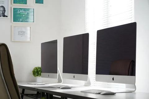 Modern workspace concept Stock Photos