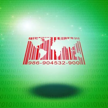 Modern world. Barcode tag イラスト素材