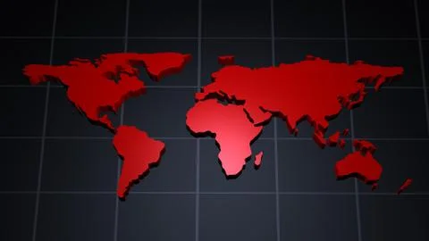 Modern world map Illustrazione stock