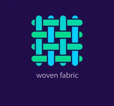 Modern woven fabric pattern logo. Stock Illustration