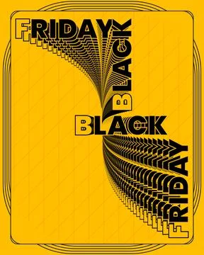 Modern Yellow Background Typography Motion Poster Stock Illustration