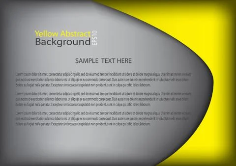 Modern yellow background,copy space for text and message with line shadow Stock Illustration