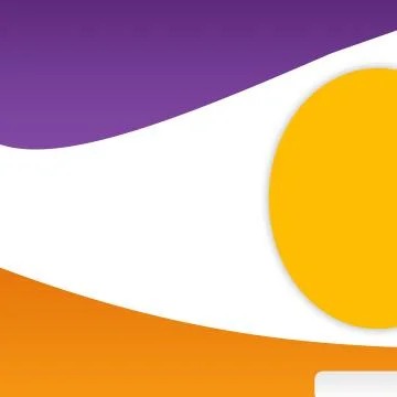 Modern Yellow Empty Circle On White, Dark Blue &amp; Orange Background Template Illustrazione stock