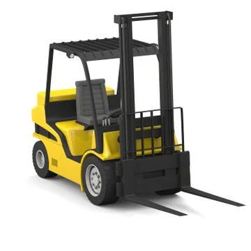 Modern yellow forklift Stock Illustration