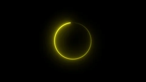Modern yellow glowing preloader and progress loading circle bar loop element Stock Footage 119414225
