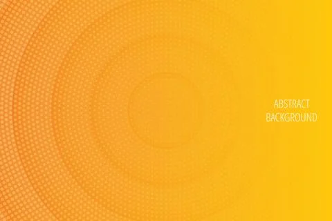 Modern yellow gradient circle paper cut layer with halftone dot pattern. Stock Illustration