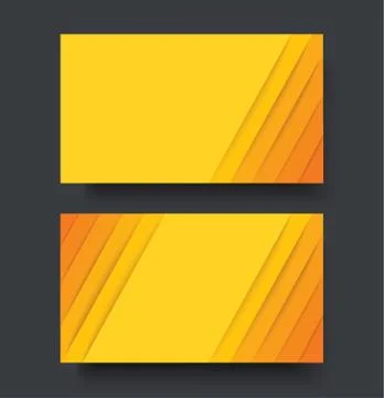 Modern yellow lines double sided business Stock Illustration
