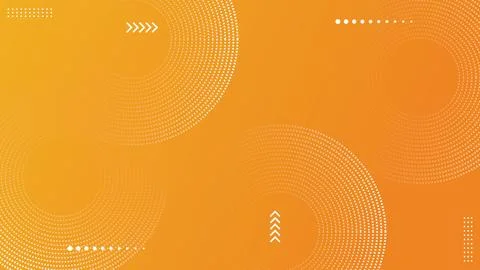 Modern yellow orange gradient circles dotted lines banner background illust.. Illustrazione stock