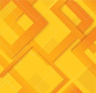 Modern yellow square gradient trendy background Stock Illustration